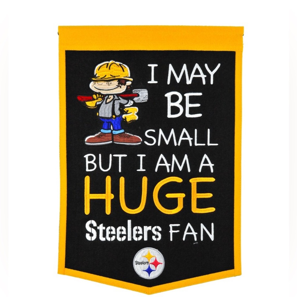 Pittsburgh Steelers 12" x 18" Lil‎ Fan Traditions Banner